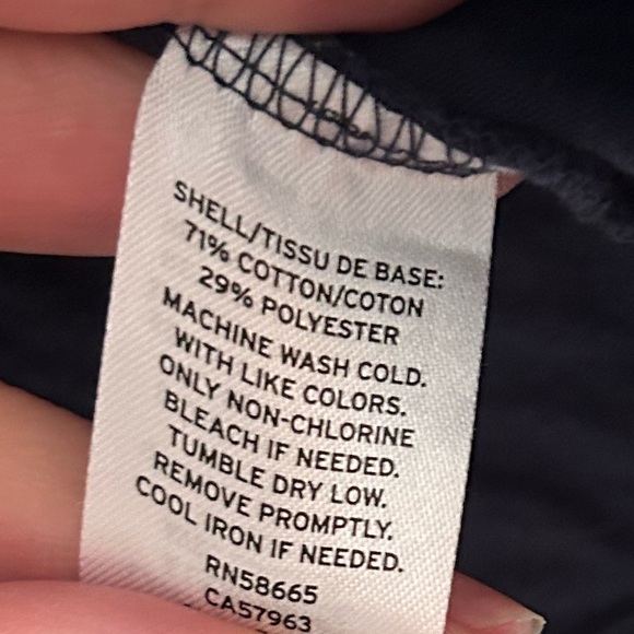 Caslon Navy Soft Cotton Blend Sweatshirt Draped Raw Hem Cardigan Size Large - Picture 8 of 8